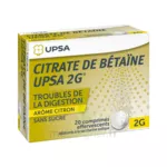Citrate De Betaïne Upsa 2 G Comprimés Effervescents Sans Sucre Citron 2t/10 à Rueil-Malmaison