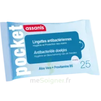 Assanis Pocket Lingette Antibactérienne Mains Paquet/25 à Rueil-Malmaison